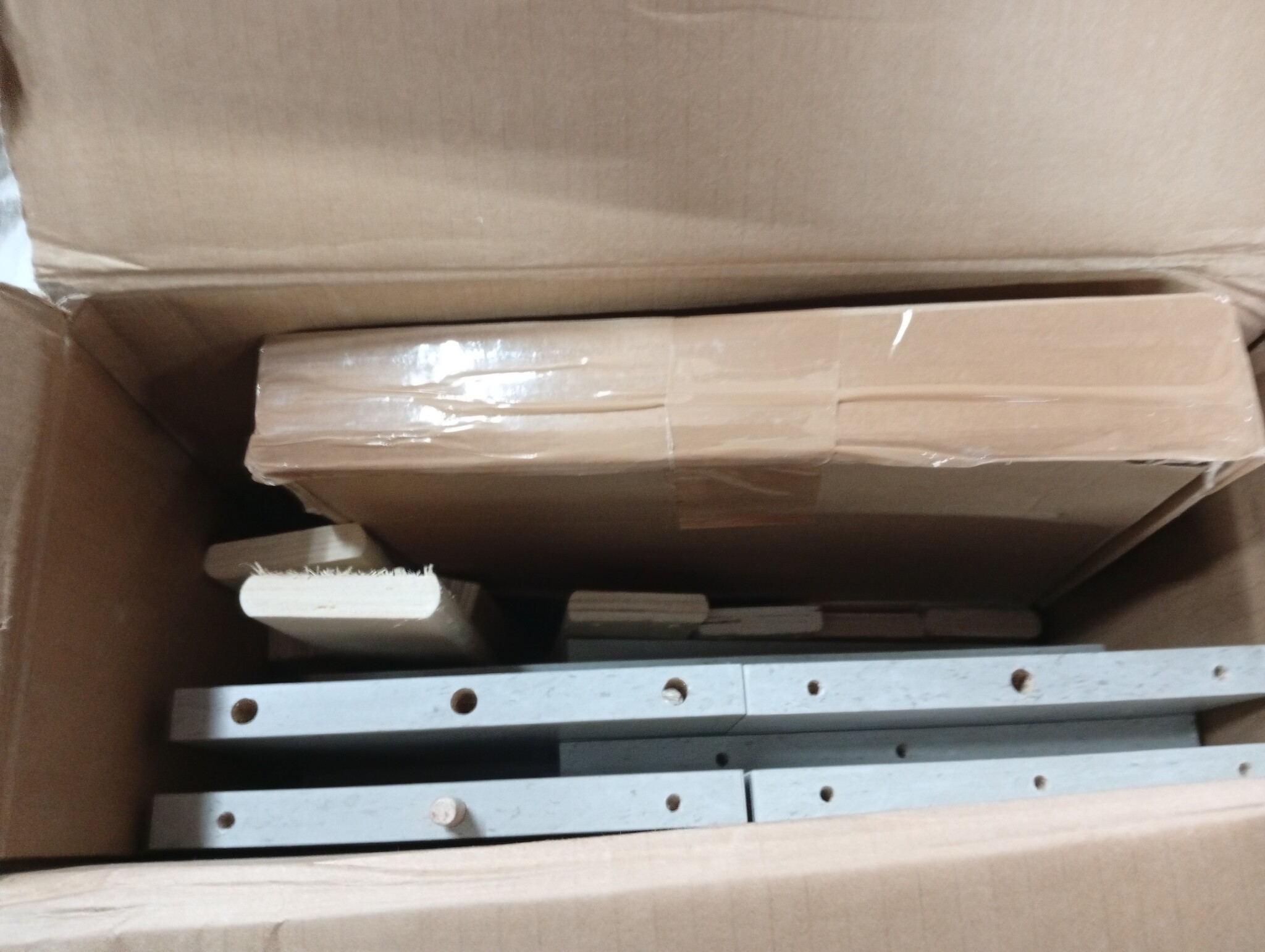 vidaXL Bedframe met Hoofdbord Betongrijs (75x190 cm) - 53% Korting!