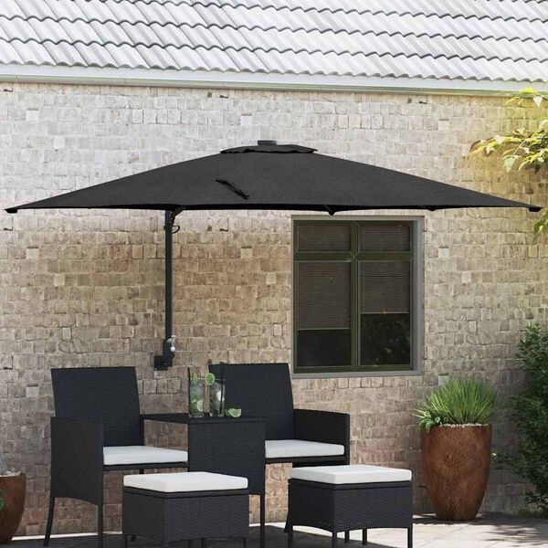 vidaXL Tuinparasol Zwart - 53% Korting!