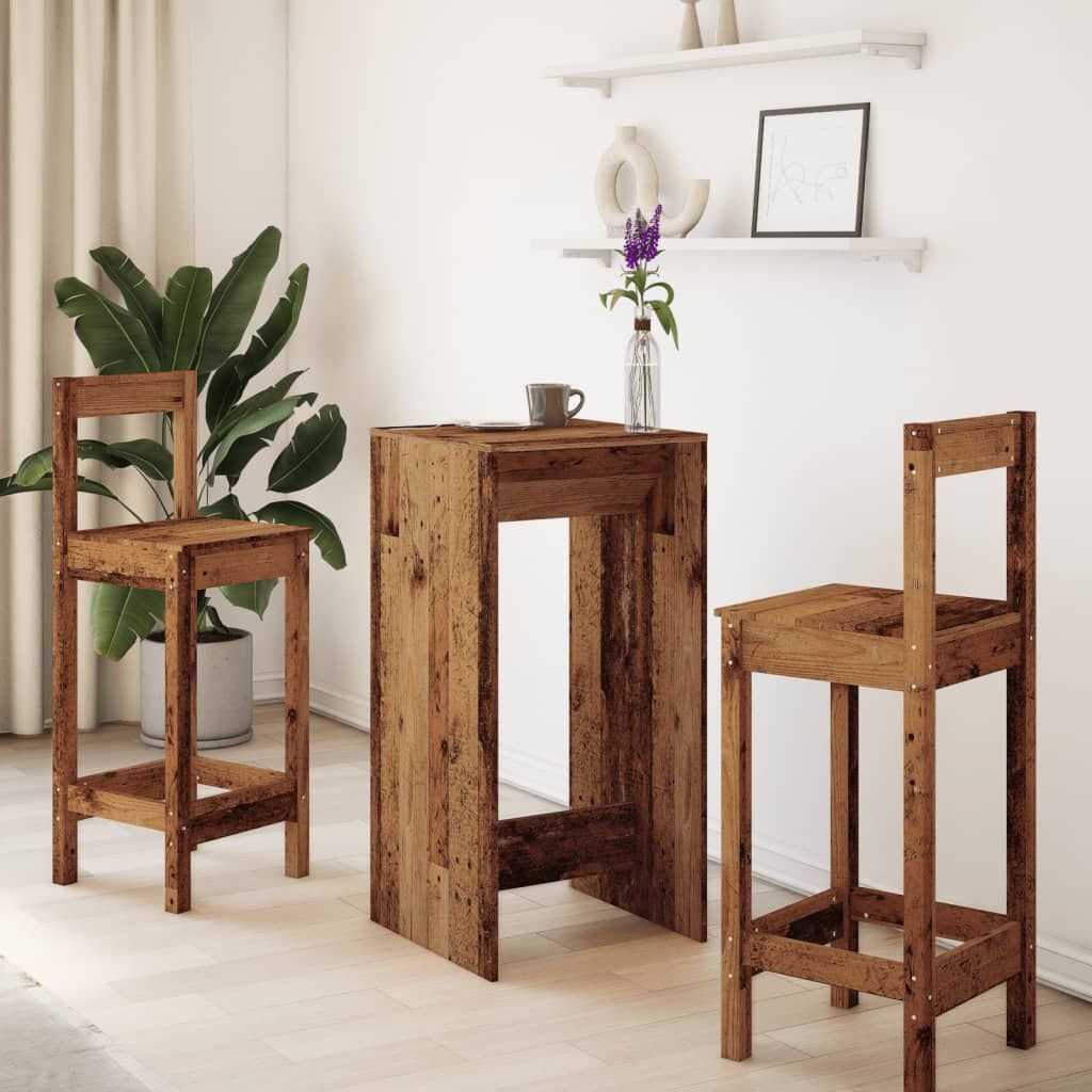 vidaXL Bartafel met 51% Korting - Bewerkt Hout, Oud Houtkleurig