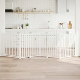 vidaXL Hondenhek Inklapbaar 4 Panelen - 320 cm Vurenhout - 33% Korting