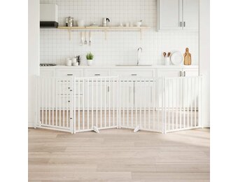 vidaXL Hondenhek Inklapbaar 4 Panelen - 320 cm Vurenhout - 33% Korting