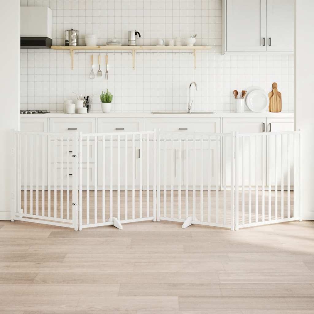 vidaXL Hondenhek Inklapbaar 4 Panelen - 320 cm Vurenhout - 33% Korting