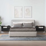 vidaXL Wandnachtkastjes Zwart 2 st - 57% Korting!