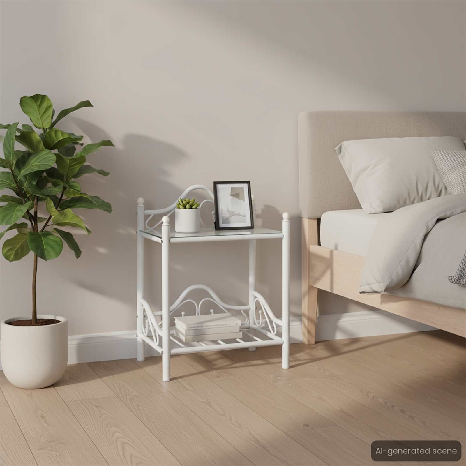 VidaXL Nachtkastjes Wit - 2 Stuks - 28% Korting