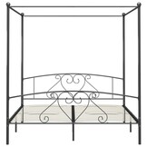 vidaXL Hemelbedframe Metaal Grijs 200x200 cm - 34% Korting!