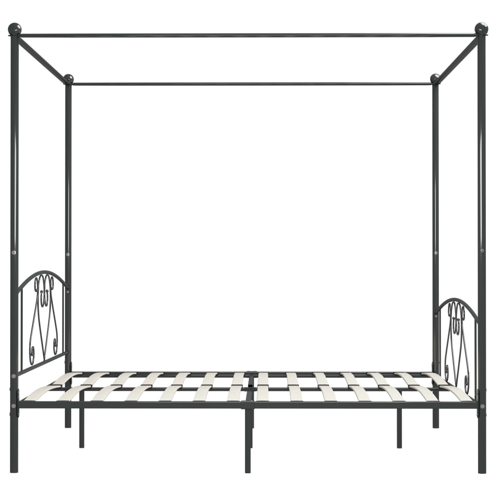 vidaXL Hemelbedframe Metaal Grijs 200x200 cm - 34% Korting!