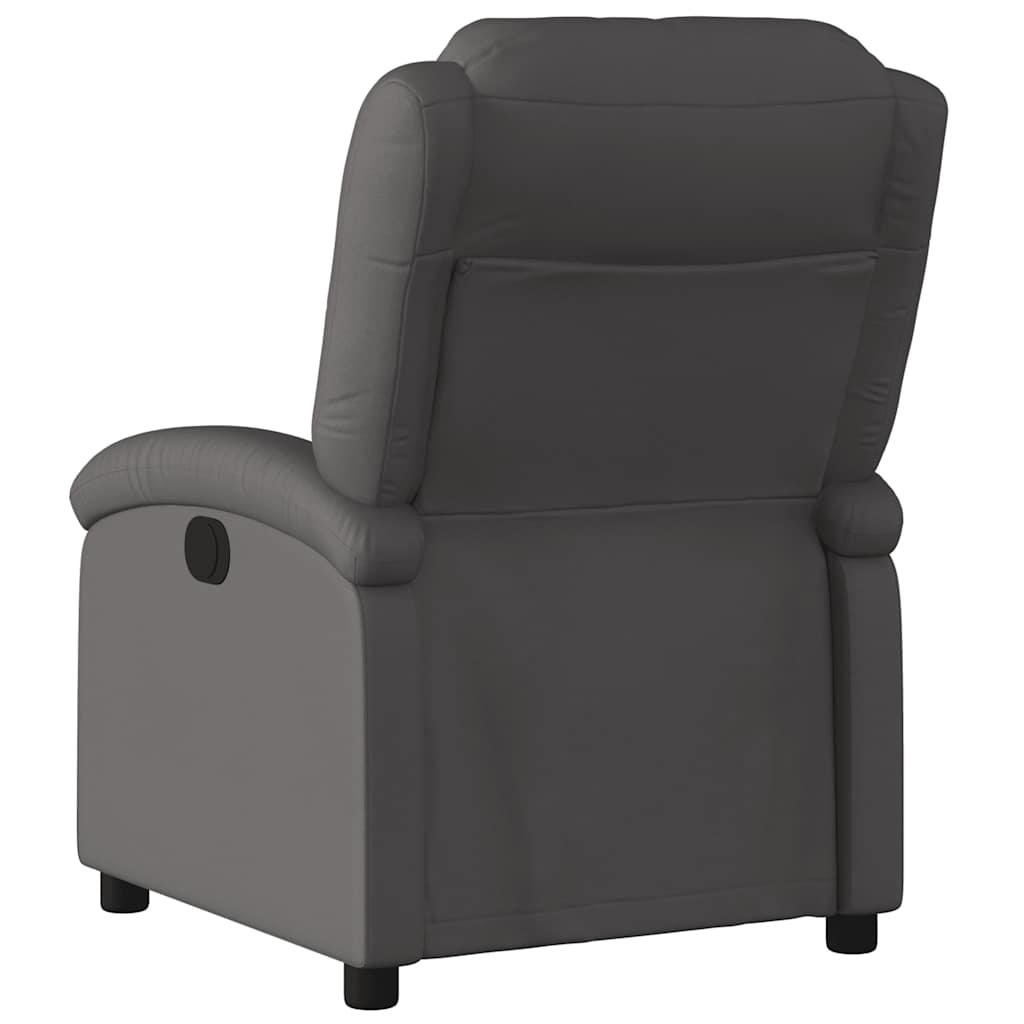vidaXL Fauteuil Echt Leer Grijs - 34% Korting