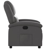 vidaXL Fauteuil Echt Leer Grijs - 34% Korting