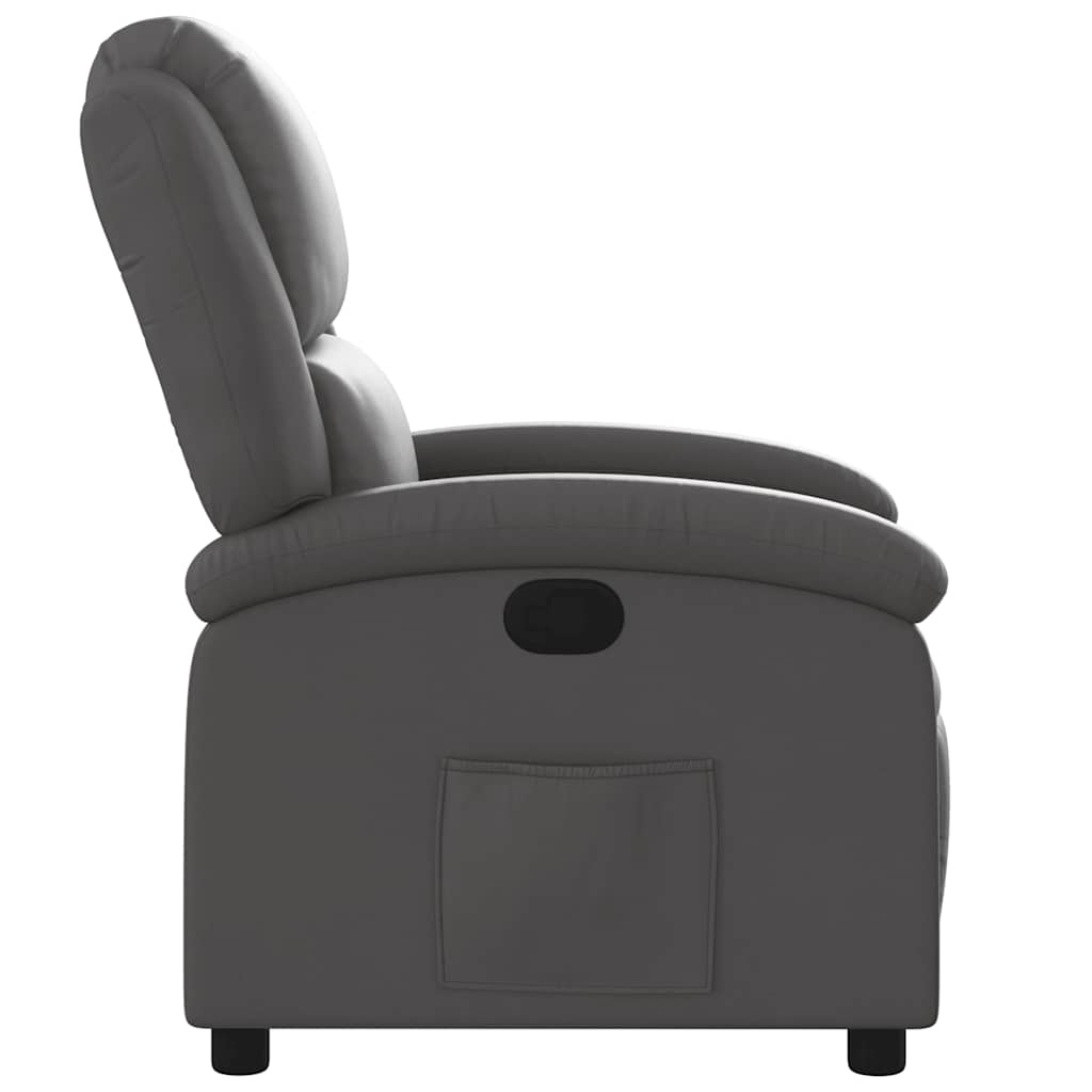 vidaXL Fauteuil Echt Leer Grijs - 34% Korting