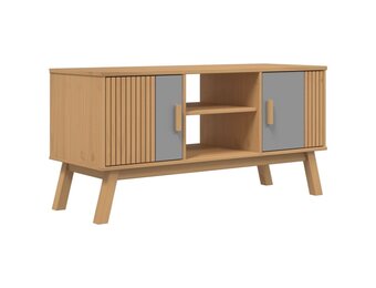 vidaXL TV-meubel OLDEN Grenenhout (Grijs/Bruin) - 29% Korting!