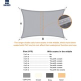 HAIKUS Zonnezeil Zand Rechthoekig 3x5m - 41% Korting!