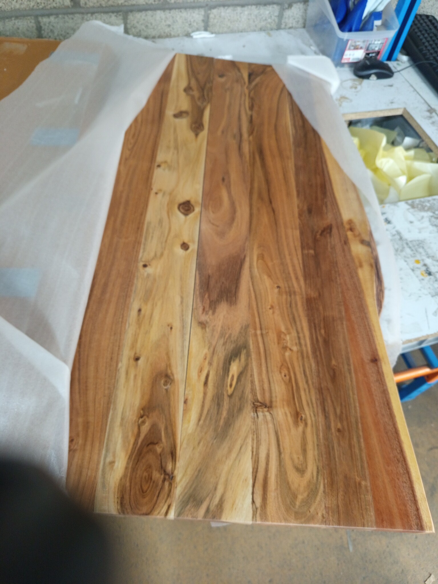 vidaXL Wastafelblad 100x52x2,5 cm massief acaciahout