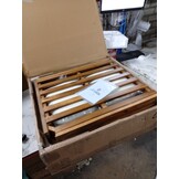 Middenbank massief acaciahout crèmewit - 63% korting