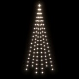 Vlaggenmast Kerstboom Verlichting 180cm Koudwit - 49% Korting