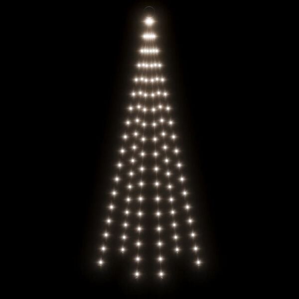 Vlaggenmast Kerstboom Verlichting 180cm Koudwit - 49% Korting