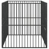 vidaXL Hondenkennel 4 panelen - Zwart - 34% Korting