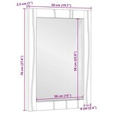 Retortje: Bruine Houten Wandspiegel 50x70 cm - 33% Korting!