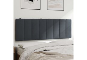 vidaXL Hoofdbordkussen 140cm Donkergrijs Velours - 49% Korting!