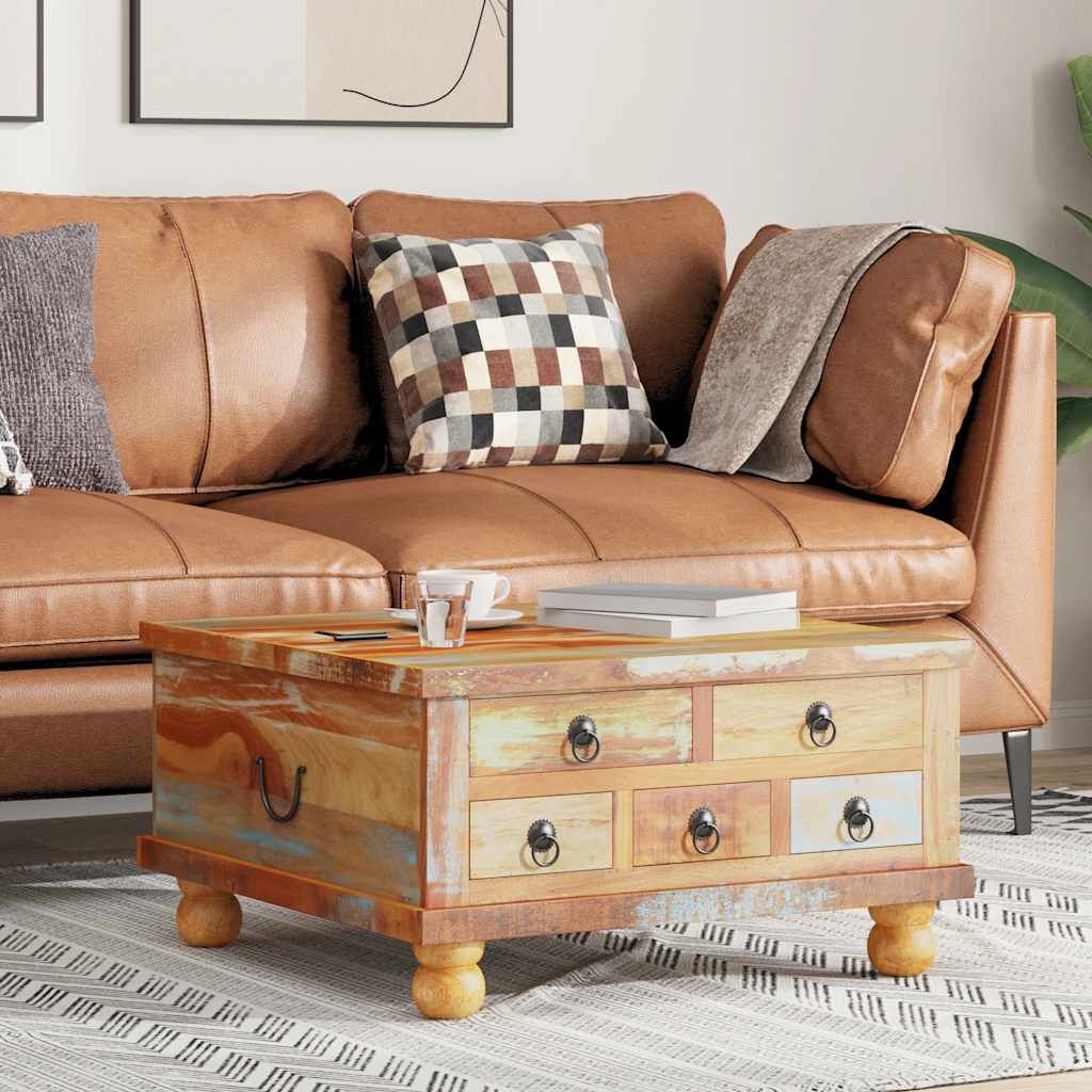 VidaXL Salontafel Gerecycled Hout 70x70x38 cm - 55% Korting