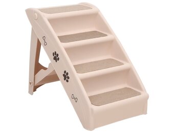 vidaXL Hondentrap Inklapbaar - 62x40x49,5 cm Crème - 27% Korting