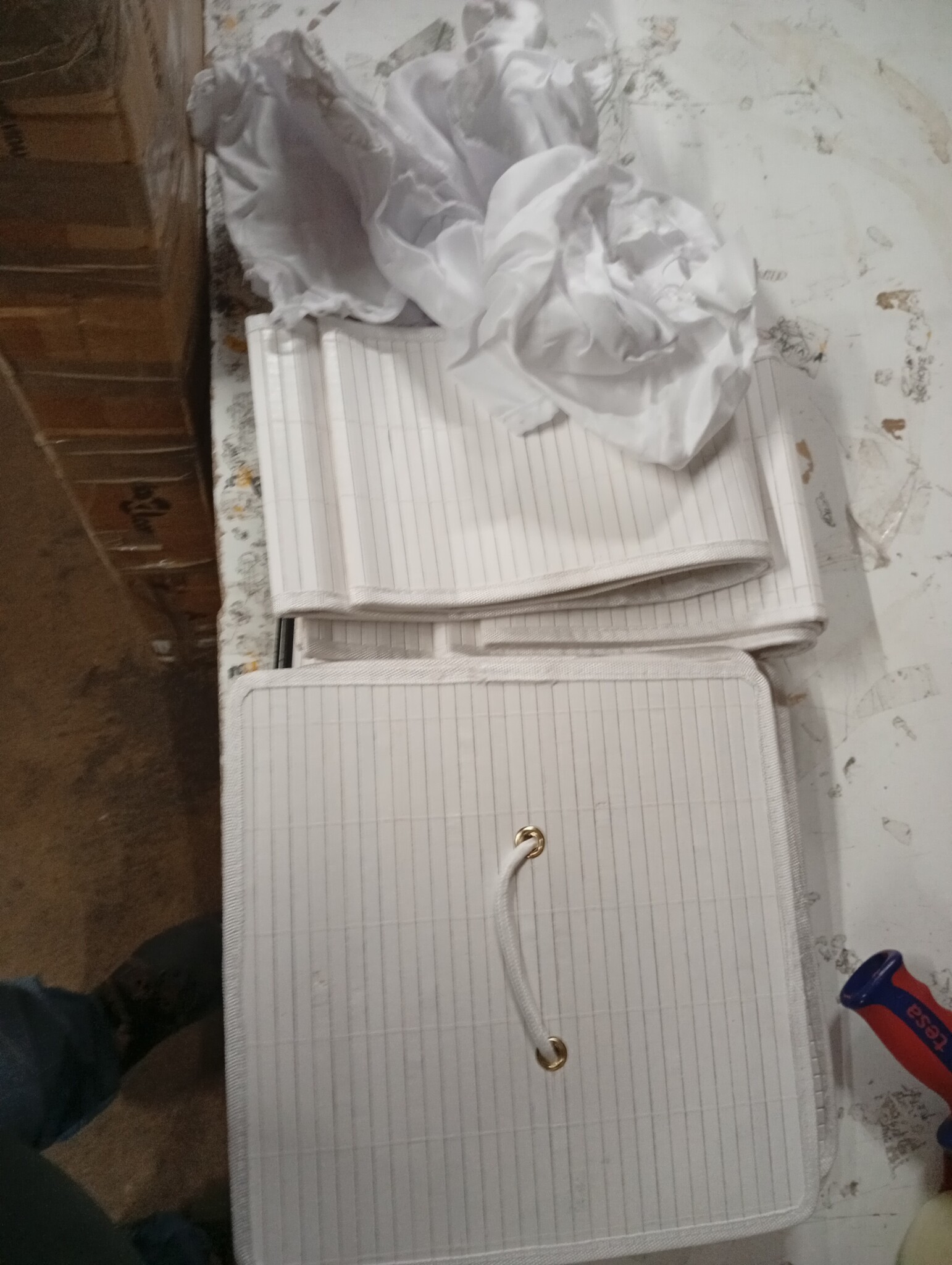 vidaXL Opbergboxen 4 stuks Bamboe Wit - 52% Korting