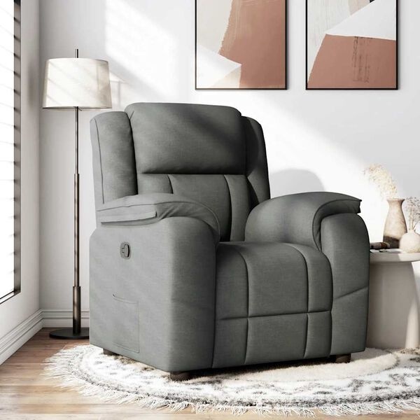 VidaXL Fauteuil Verstelbaar Stof Donkergrijs - 34% Korting!