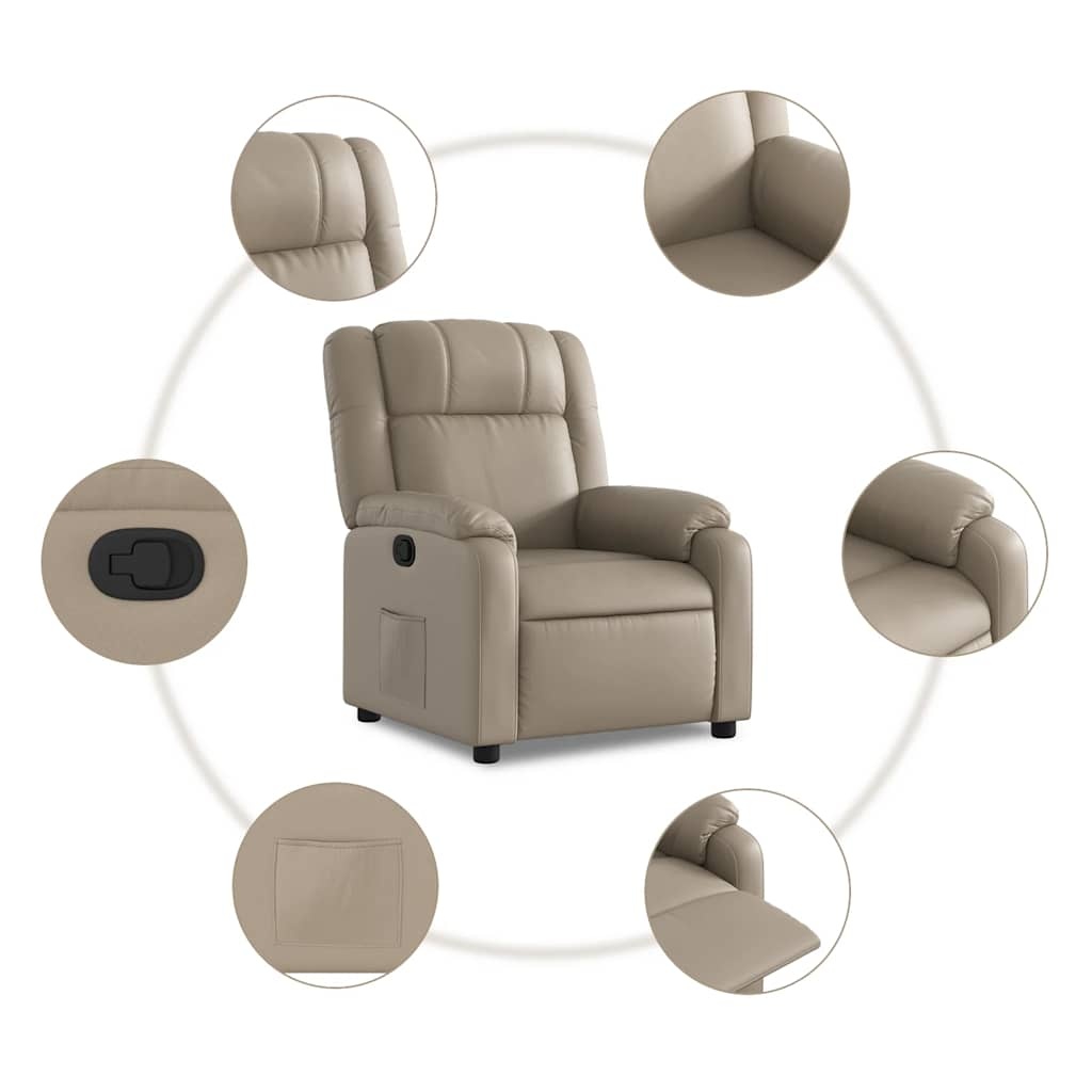 vidaXL Fauteuil Kunstleer Cappuccino - 34% Korting!
