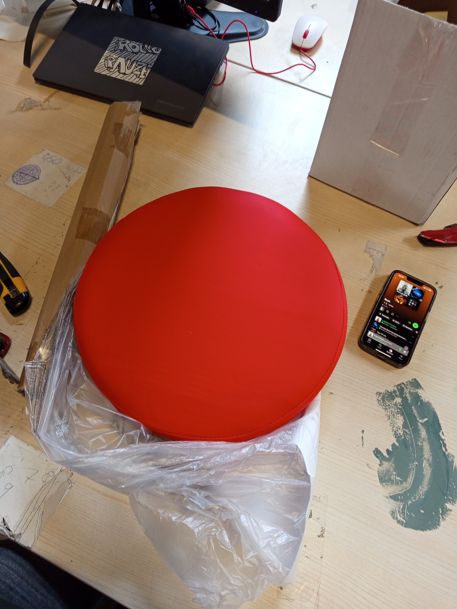 vidaXL Kantoorkruk Rood | 51% Korting