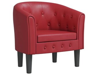 VidaXL Kuipstoel Kunstleer Wijnrood - 34% Korting