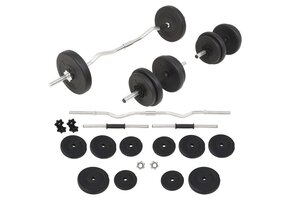 vidaXL Halterset 30 kg - Nu 33% Korting!