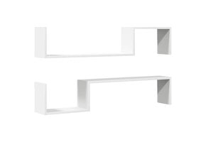 vidaXL Wandschappen 2 st. Wit | 46% Korting