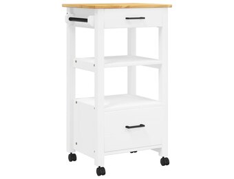 vidaXL Keukentrolley MONZA 48x40x90 cm massief grenenhout