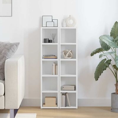 vidaXL Cd-kasten 2 st 21x16x93,5 bewerkt hout wit