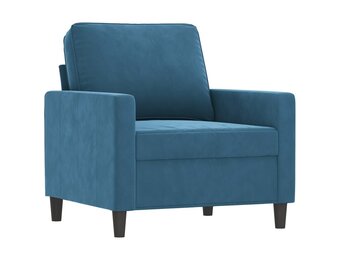 vidaXL Fauteuil 60 cm fluweel blauw