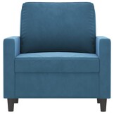 vidaXL Fauteuil 60 cm fluweel blauw