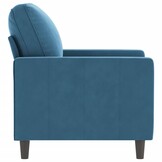 vidaXL Fauteuil 60 cm fluweel blauw