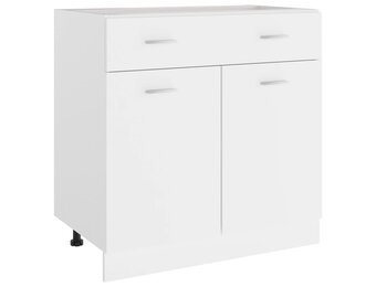 vidaXL Onderkast met lade Lyon 80x46x81,5 cm bewerkt hout wit