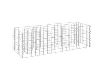 vidaXL Gabion plantenbak verhoogd 90x30x30 cm gegalvaniseerd staal