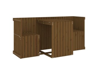 vidaXL Balkonset 2-zits massief grenenhout honingbruin