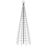 vidaXL LED-kerstboom met spikes 570 LEDs koud wit 300 cm