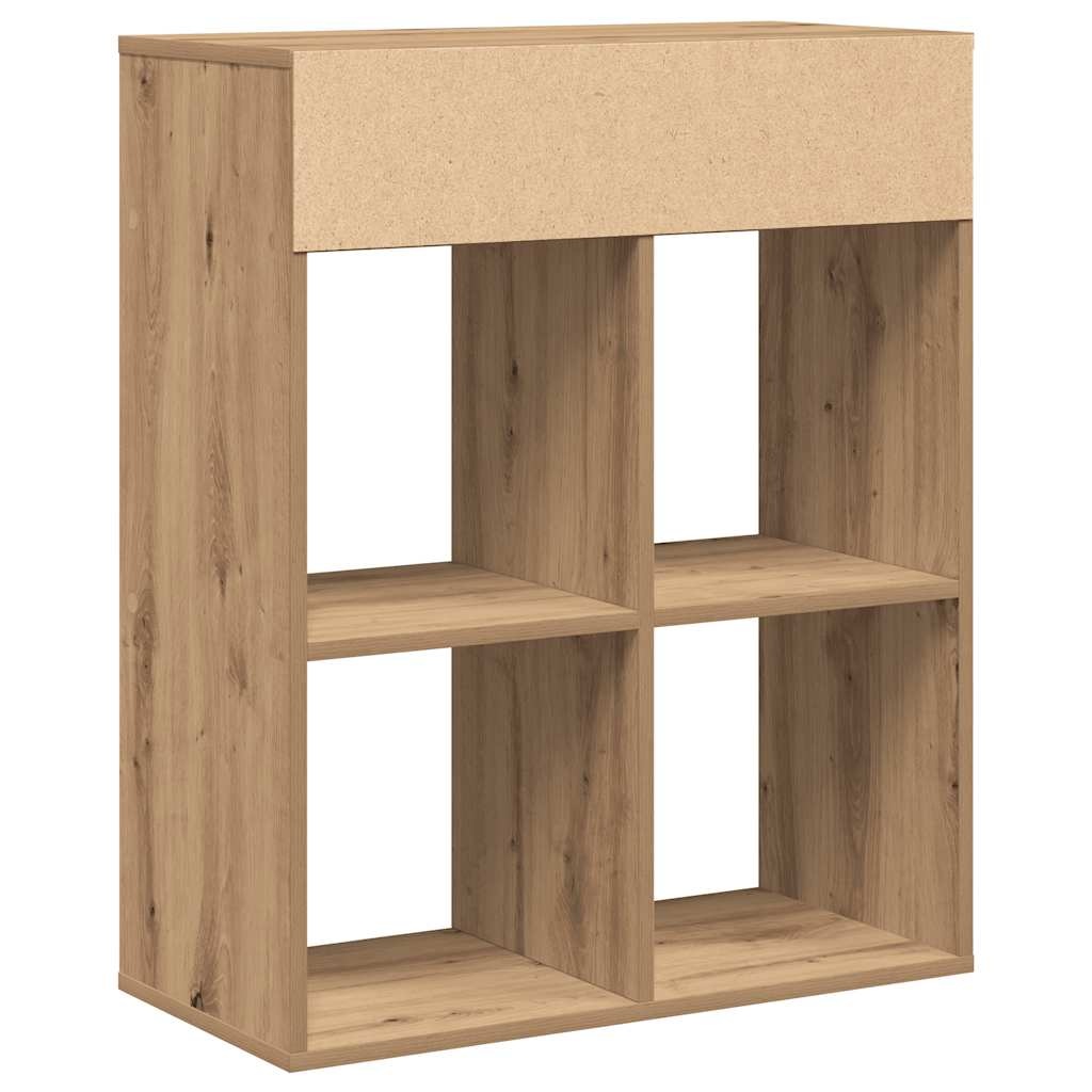 vidaXL Boekenkast 66x31x80 cm bewerkt hout artisanaal eikenkleur