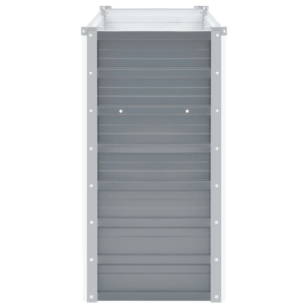 vidaXL Plantenbak verhoogd 100x40x77 cm gegalvaniseerd staal grijs