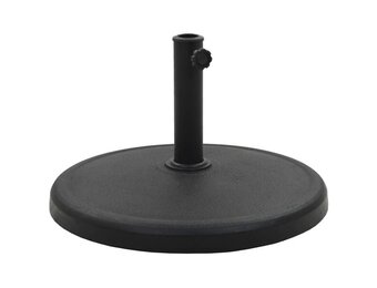 vidaXL Parasolvoet rond 19 kg polyresin zwart