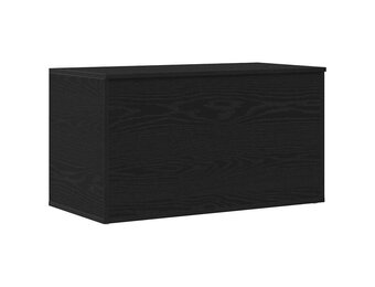 vidaXL Opslagdoos met opslag Zwart eiken 84 x 42 x 46 cm Bewerkt hout