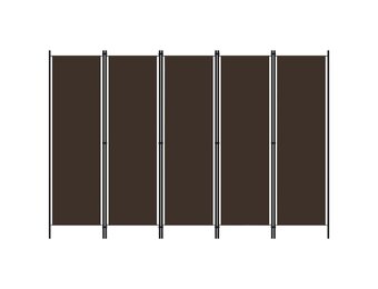 vidaXL Kamerscherm met 5 panelen 250x180 cm bruin