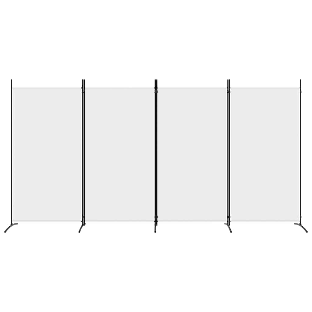 vidaXL Kamerscherm met 4 panelen 346x180 cm stof wit