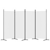 vidaXL Kamerscherm met 4 panelen 346x180 cm stof wit