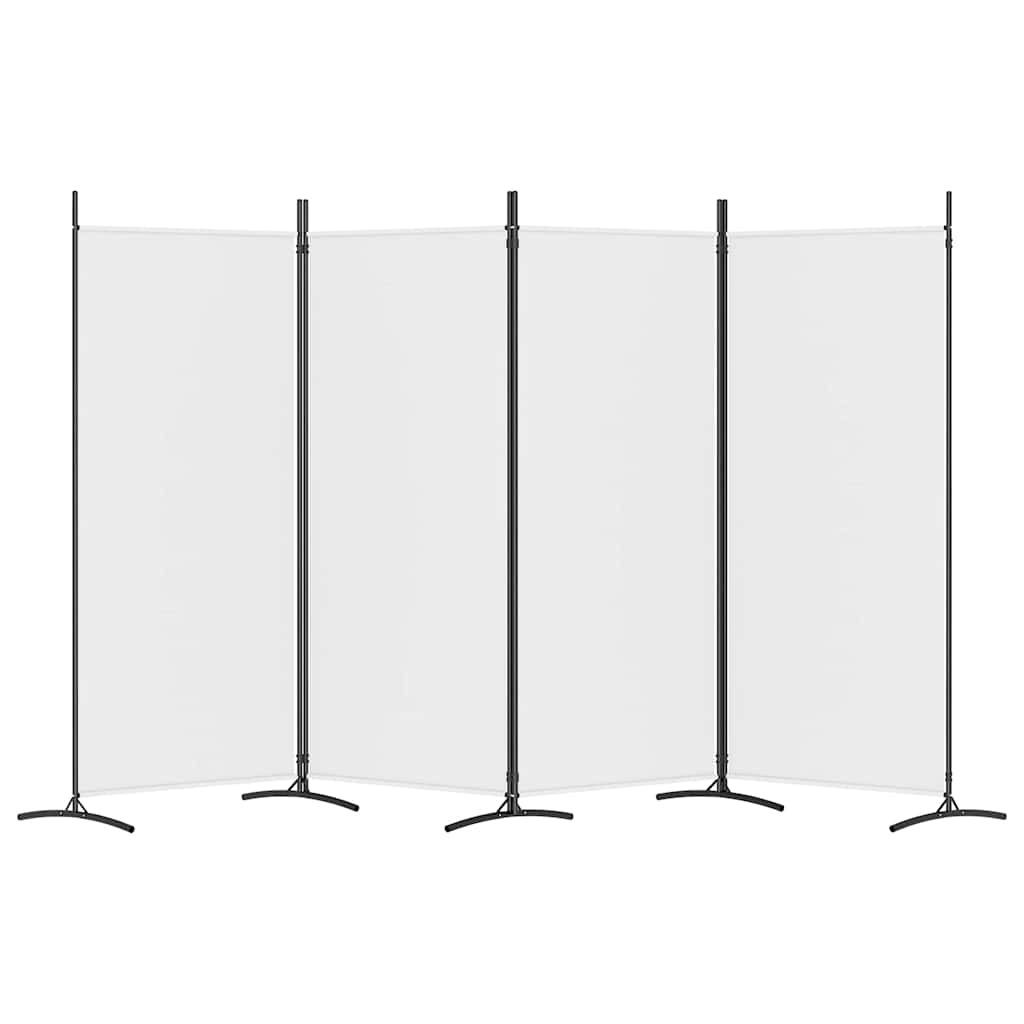 vidaXL Kamerscherm met 4 panelen 346x180 cm stof wit