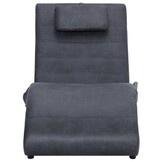 vidaXL Massage Chaise Longue Kunstsuède Grijs - 34% Korting!