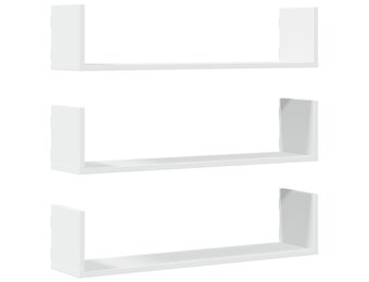 VidaXL Wandschappen 3 stuks Wit - 25% Korting!